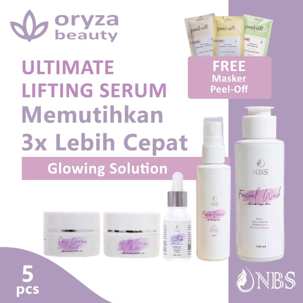 NBS Skincare Paket Ultimate Serum Cream Wajah Glowing BPOM Noni Beauty Skin