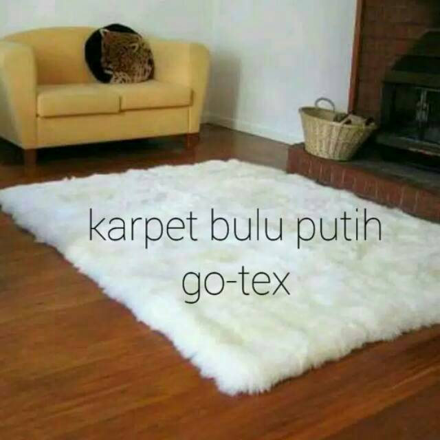  Karpet  bulu  korea russian fur white 100 150 Shopee Indonesia