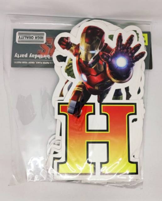 Banner Happy Birthday Karakter Jumbo / Banner Flag Karakter Lol / Spiderman / Banner Ulang Tahun @ul