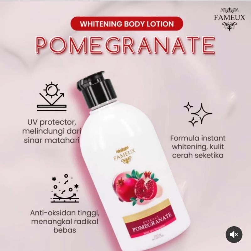 Jual Fameux whitening body lotion pomegranate 250ml Shopee Indonesia