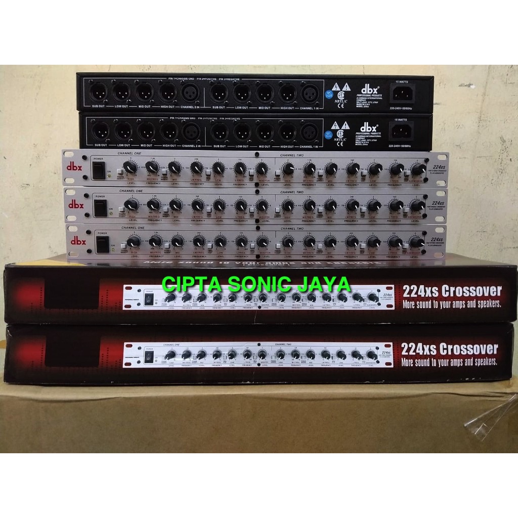 CROSSOVER DBX 224 XS 4 WAY STEREO OUTPUT SUB GRADE SUPER.  Warna putih