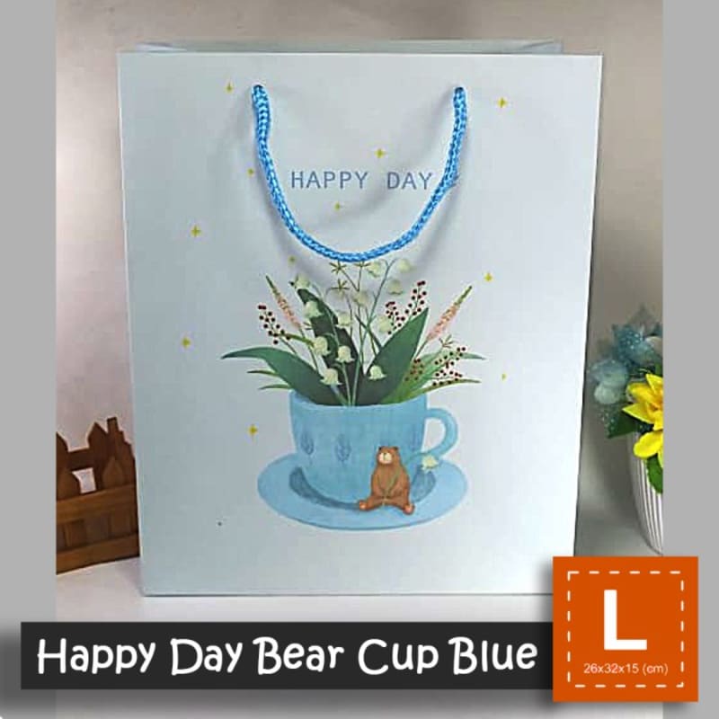

Paper Bag Tali Motif / Tas Kertas Kado / Tas Ultah- L HAPPY DAY BEAR