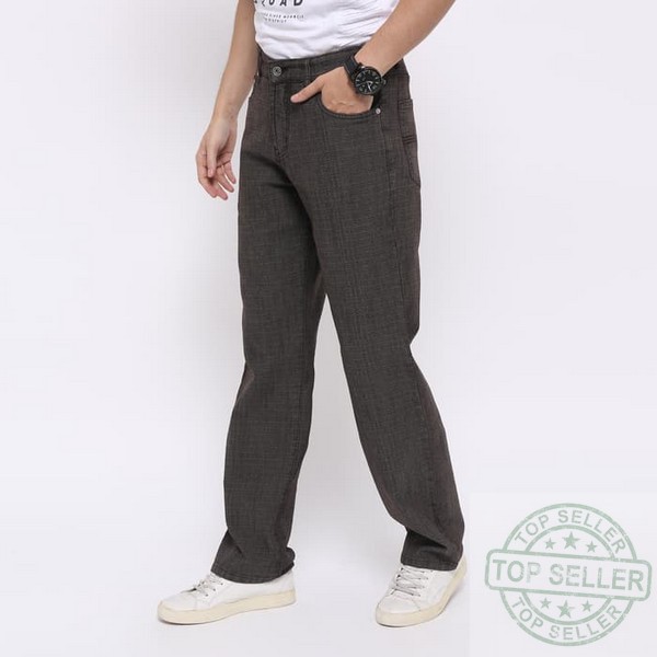 (Celana Murah) Edwin Celana Jeans EDW-115-19 Regular Fit Pria Panjang Coklat - Cokelat Tua, 30 |DXT