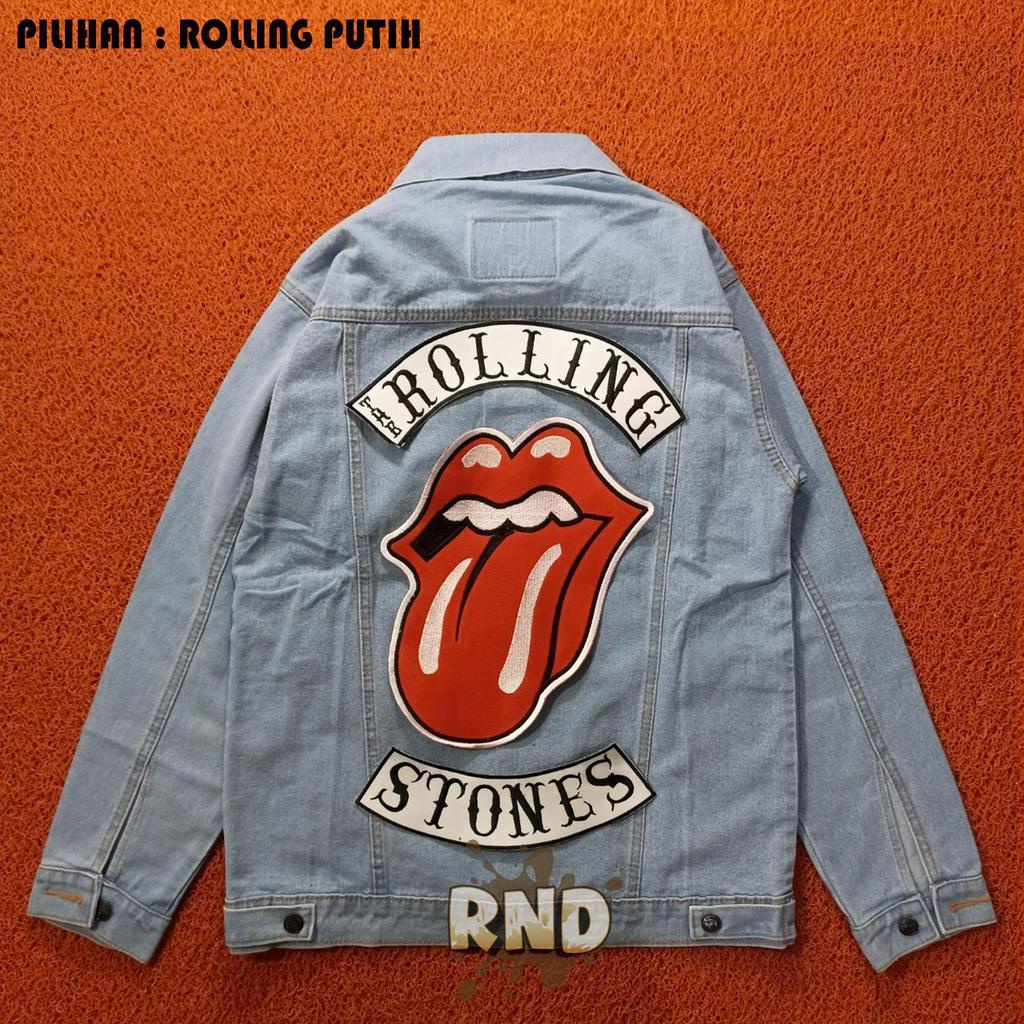 PATCH BORDIR ROLLING STONES PATCH MUSIK EMBLEM BORDIR PATCH BESAR