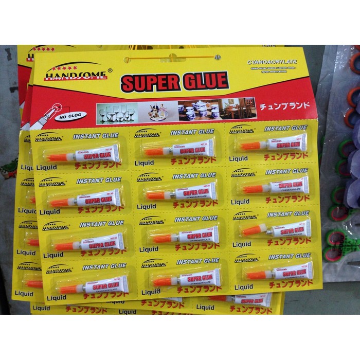 

Lem Besi / Super Glue handsome murah (isi12)