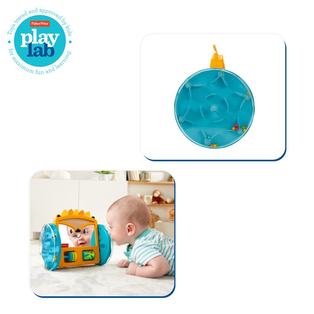 Fisher Price Play and Crawl Hedgehog Mirror - Mainan Edukasi Anak Bayi Balita