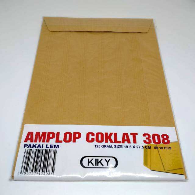 

Amplop Coklat 308 Lem Kiky 125SGM isi 10