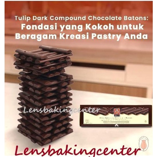 

Tulip Dark Compound Chocolate Batons/Cokelat Stik Compound Baton 1.5Kg
