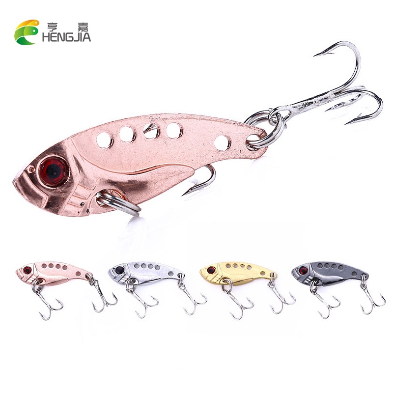 Hengjia 1pc Umpan Pancing Vibration Bait Cicada Metal Lure Blade Sinking Bait Vibrasi 3.2g/7g/11g Spinner Spoon Vibe Baits Alat Pancing