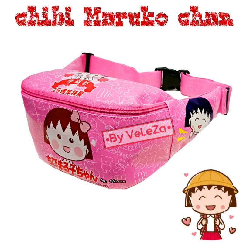 waistbag anak karakter Chibi Maruko Chan - tas anak