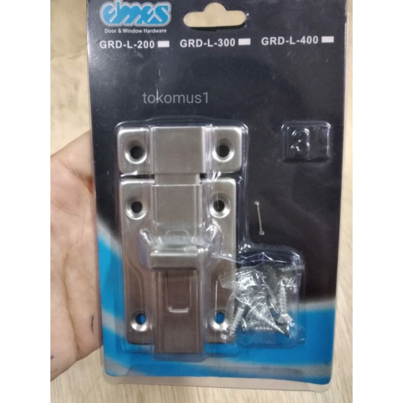 SLOT LEBAR STAINLESS 2&quot; 3&quot; 4&quot; INCHI/GRENDEL PINTU JENDELA +BAUT MURAH ELMESS