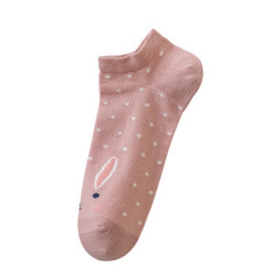 MURMURE.ID | KAOS KAKI WANITA MOTIF KARAKTER CUTE KAOS KAKI PENDEK MOTIF SEMATA KAKI IMPORT MURAH-BITCAT - PINK POLKA