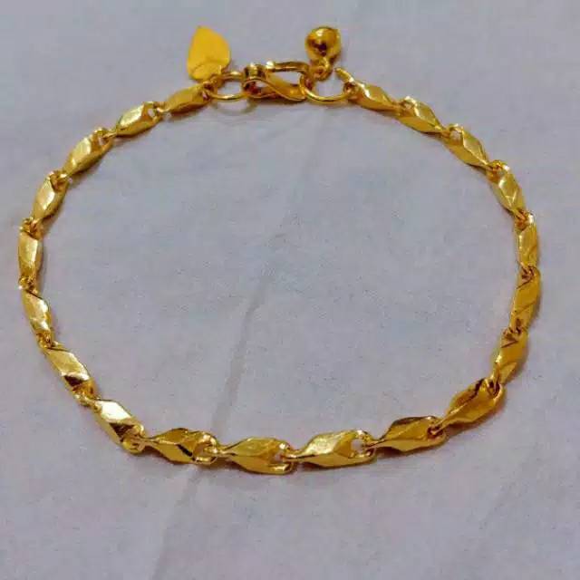  Gelang  padi2 Emas LM 24K 99 9 Shopee Indonesia