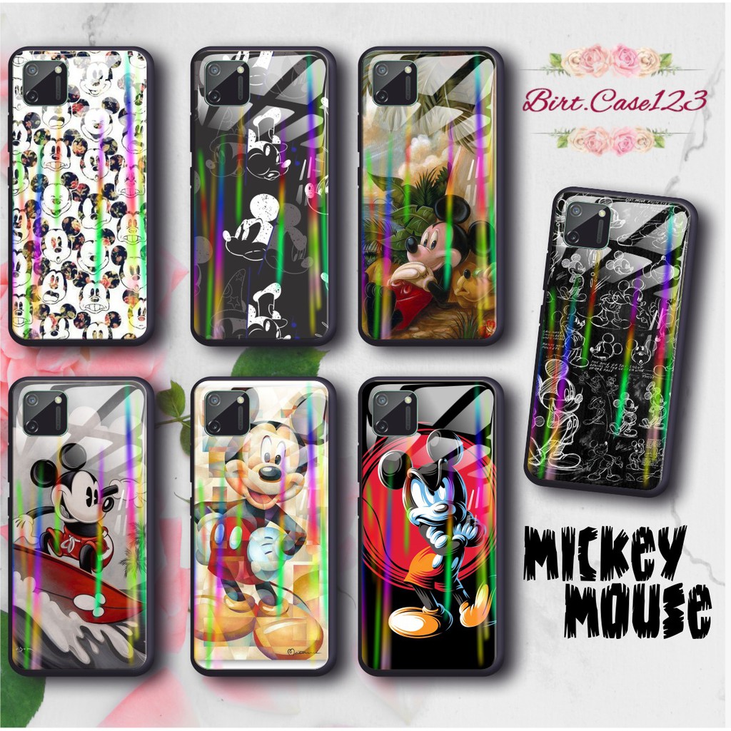 back case glass aurora MICKEY MOUSE Realme C1 C2 C3 U1 2 2 Pro 3 Pro 5 5i 5s Pro 6 Pro X Xt BC1694