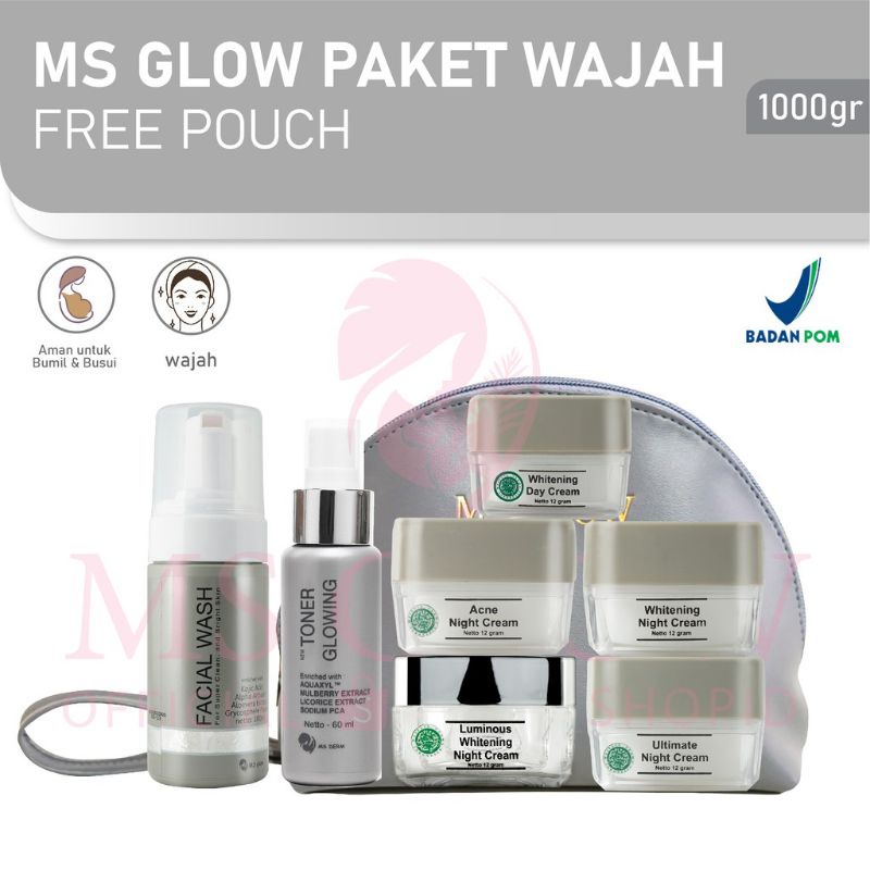 MS GLOW Paket Wajah Ms Glow Paket Whitening Ms Glow Paket Acne Ms Glow Paket Ultimate Ms Glow Paket Luminous Ms Glow Original