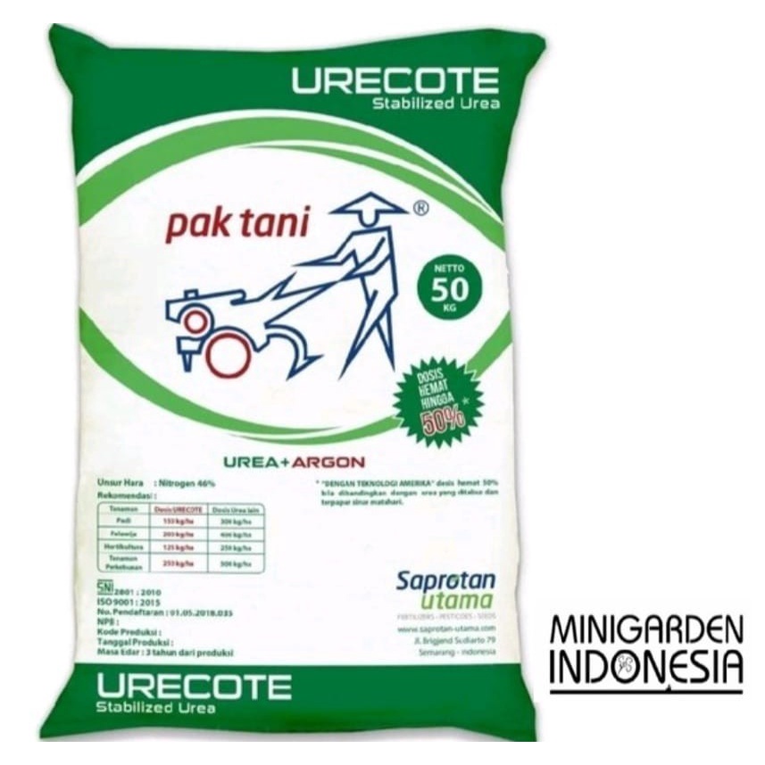 PUPUK UREA URECOTE pak tani urea argon penyubur tanaman daun tunas