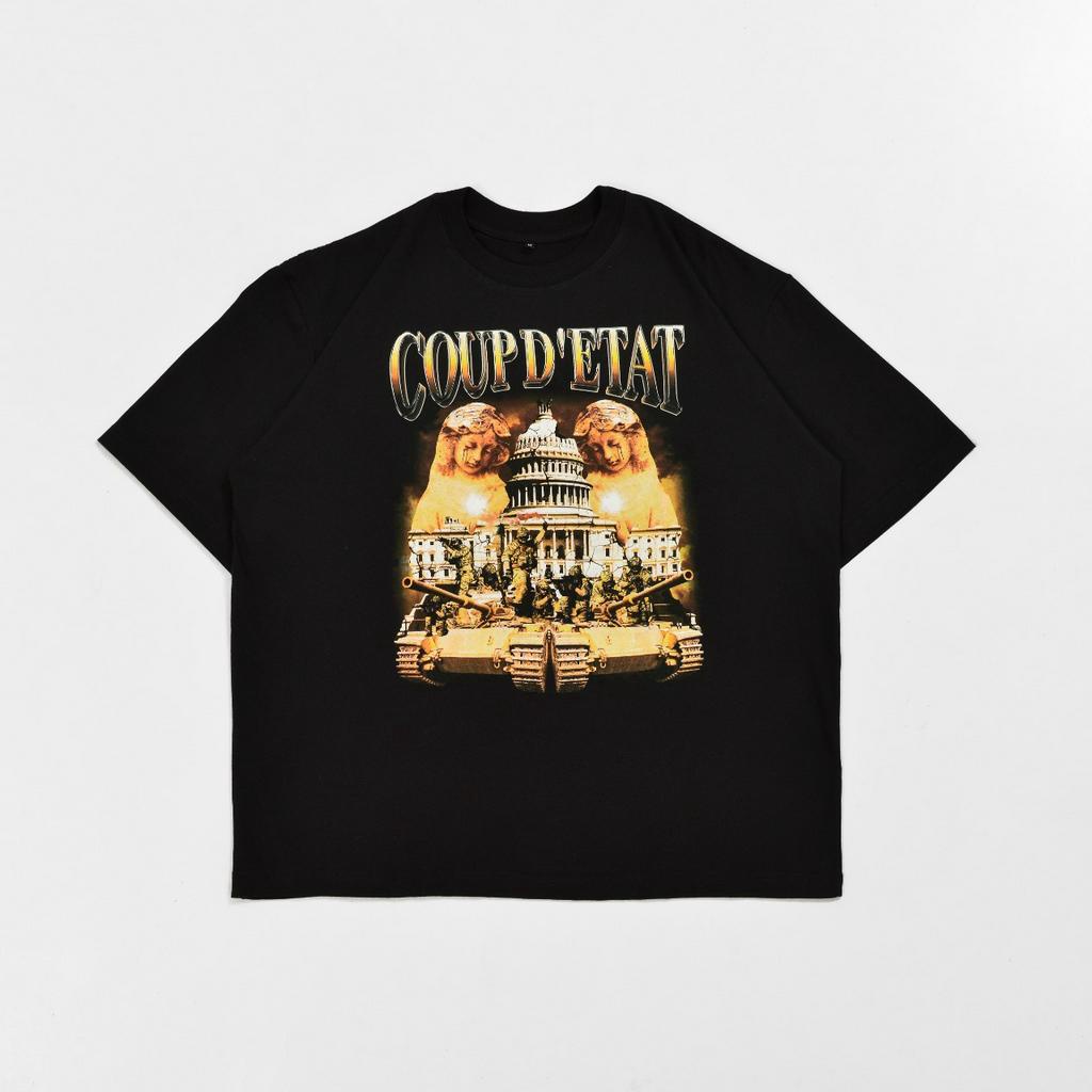 [ORI] Hierarchy Studios Vintage Coup D 'Etat Oversized  Kaos Pria
