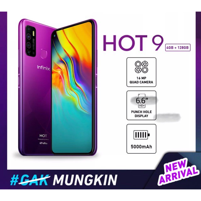 PROMO Cuci Gudang HP Infinix Hot 9 4/128 (Garansi Resmi)