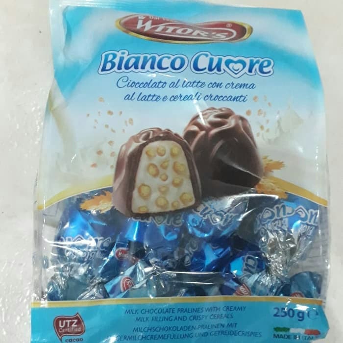 

Witor's Bianvo Cuore Coklat krim susu dan Sereal-Coklat Import