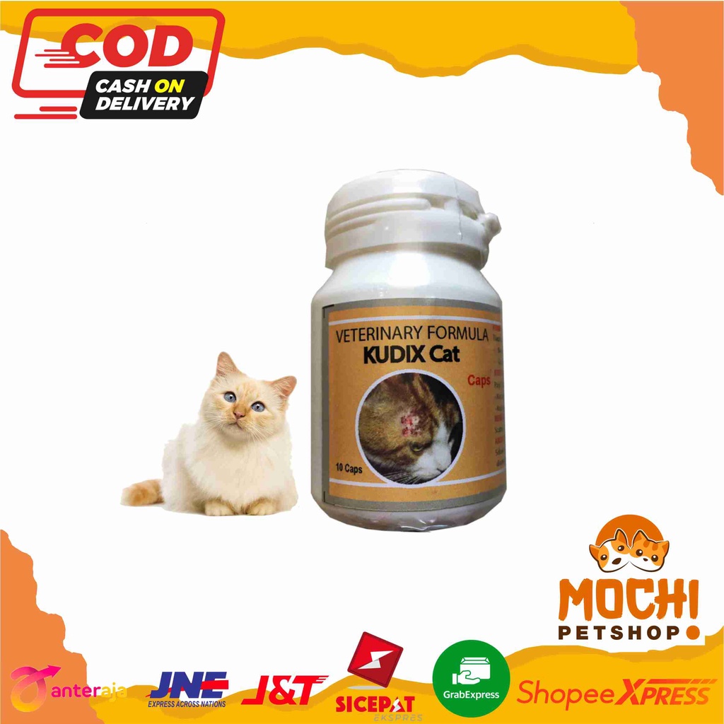 KUDIX CAT 10 Caps Obat Scabies Gatal Korengan Pada Kucing Obat Kulit Kucing Kapsul