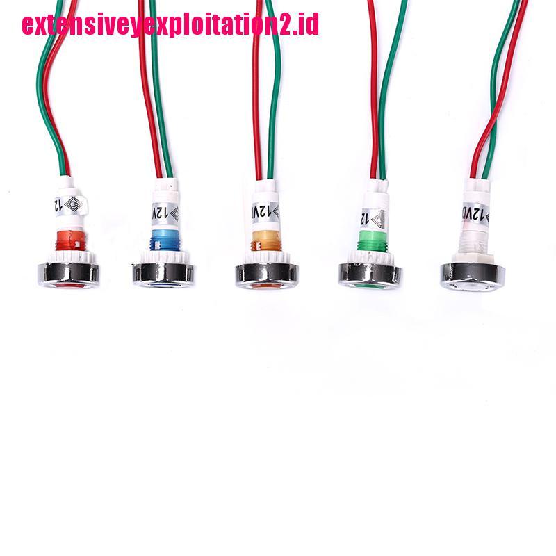 &lt; E2id &amp; &gt; Lampu Indikator LED 10mm 12V Untuk Dashboard Mobil / Perahu