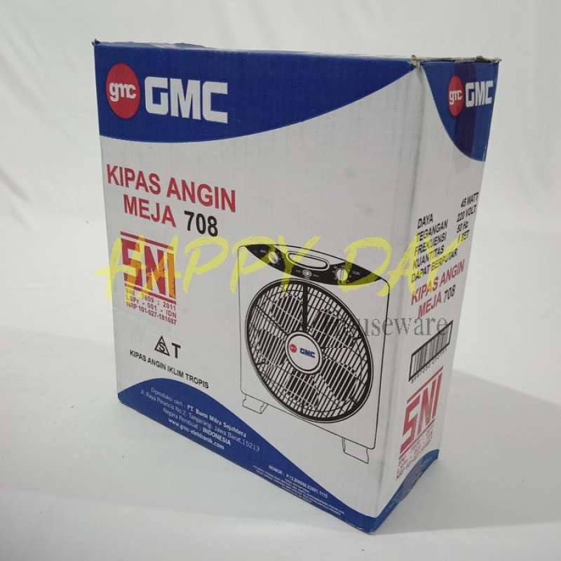 BOX FAN 12 INCH GMC 708 KIPAS ANGIN KOTAK 12&quot; KIPAS ANGIN MEJA 12&quot; GMC