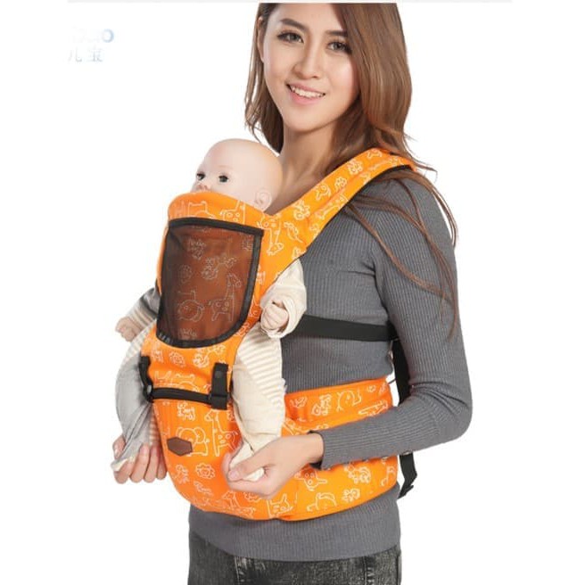 Gendongan Bayi Hipseat AIEBAO 6621 Motif | Baby Carrier Hip Seat