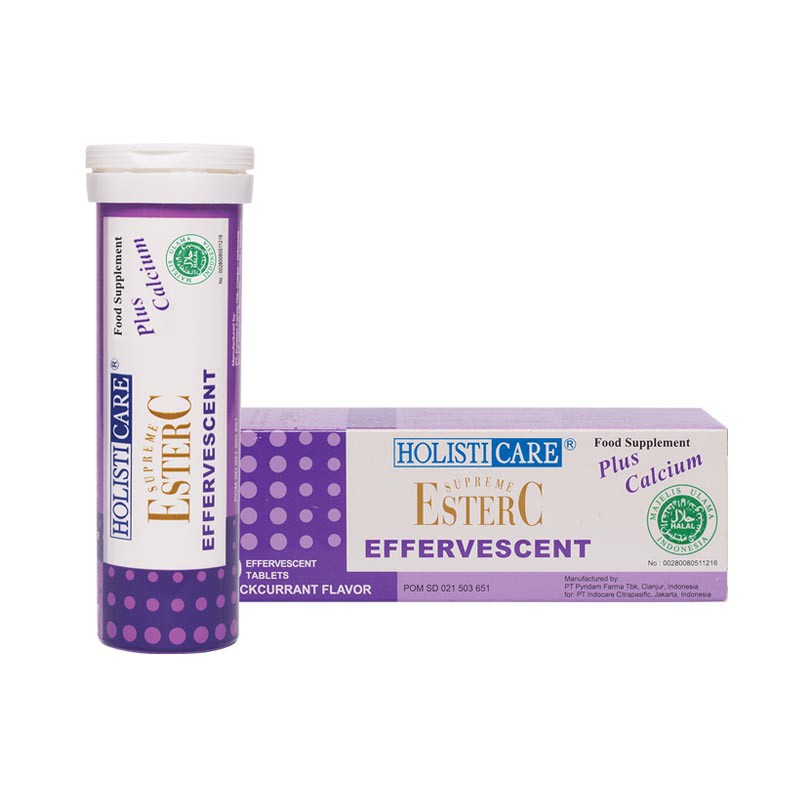 Holisticare Supreme Ester C Eff Blackcurrant/Vitamin C/Daya Tahan Tubuh/Imunitas/Imun