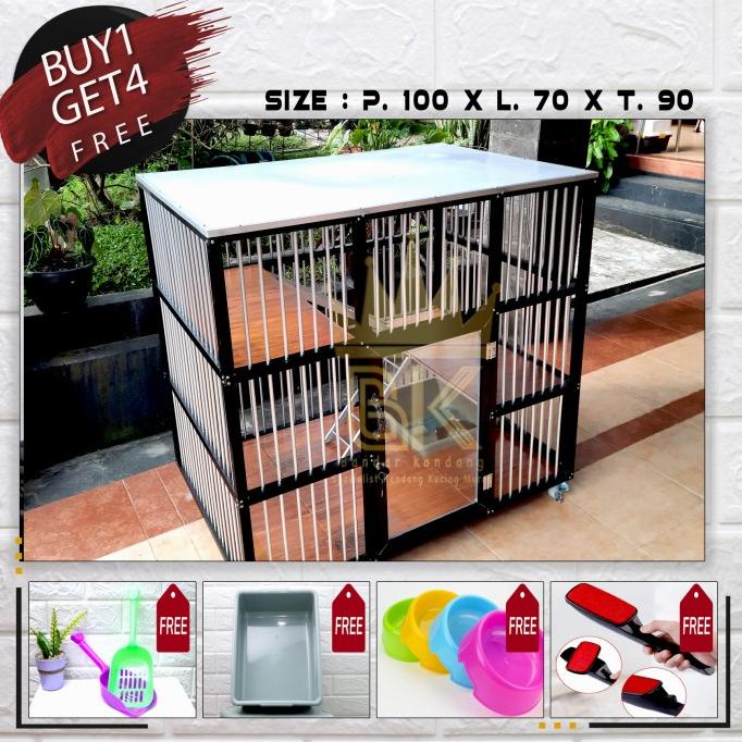 kandang kucing alumunium jumbo ---Murah---