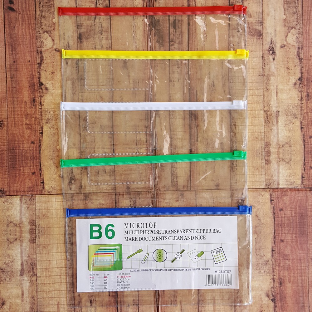 Map Plastik Ziplock Merk Microtop A6 B6 Zipper Bag Map Plastik Ziplock Merk Microtop A6 B6 Zipper Bag