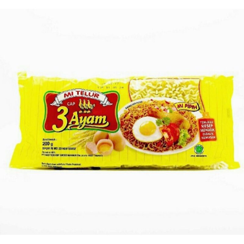 

Mie Telor Cap 3 Ayam 200 gram