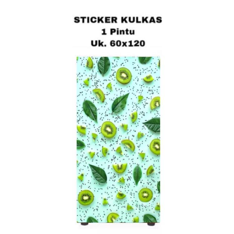 Sticker Kulkas 1Pintu Motif Buah Kiwi