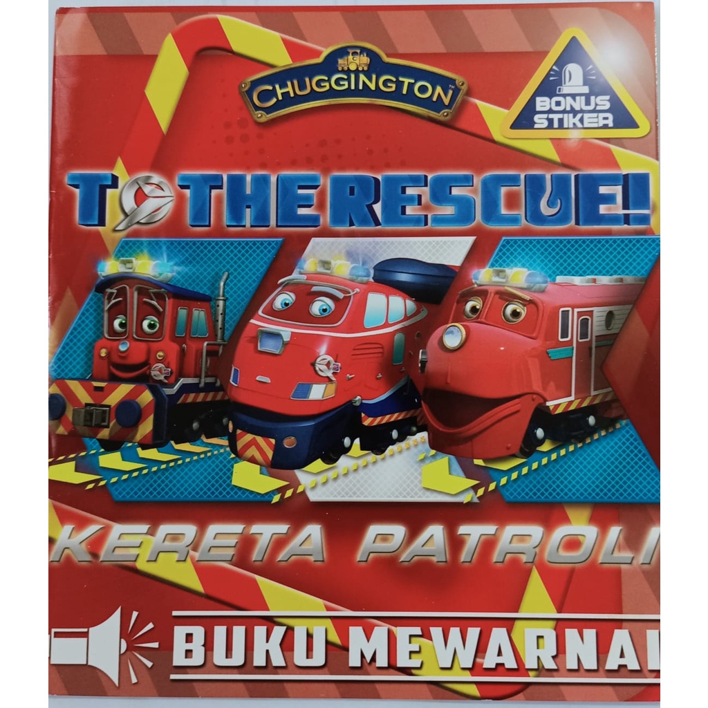 Buku Mewarnai/ Coloring Book Chuggington "To The Rescue" + Bonus Stiker