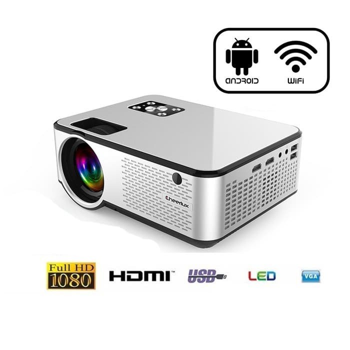 Cheerlux C9 Mini Android WiFi LED 720P Projector 2800 Lumens