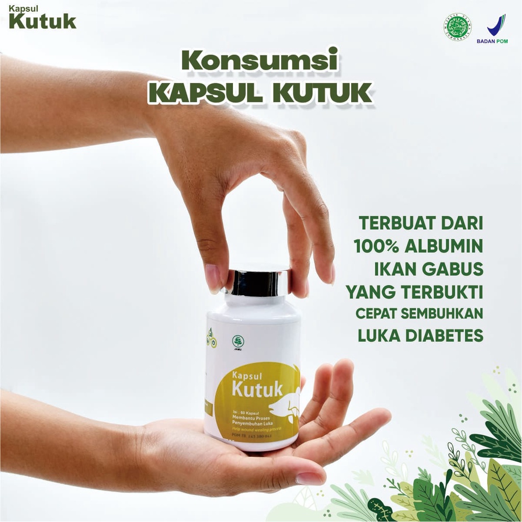 Promo KAPSUL KUTUK Ekstrak Albumin Ikan Gabus Original / Pengering Luka Diabetes &amp; Operasi Bekas Luka Cepat Kering / Pelancar Asi Booster