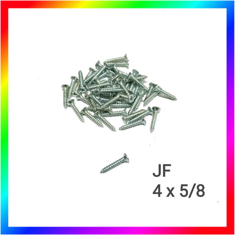 50 PCS SEKRUP JF 4 X 5/8 BAUT CACING