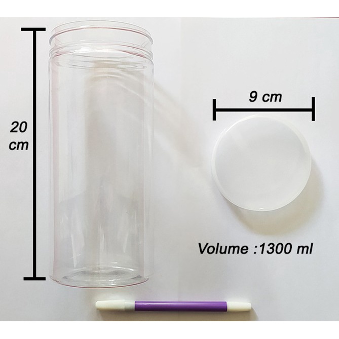 Toples Jar Toples Plastik PET Toples Botol Plastik Bening 1300 ml