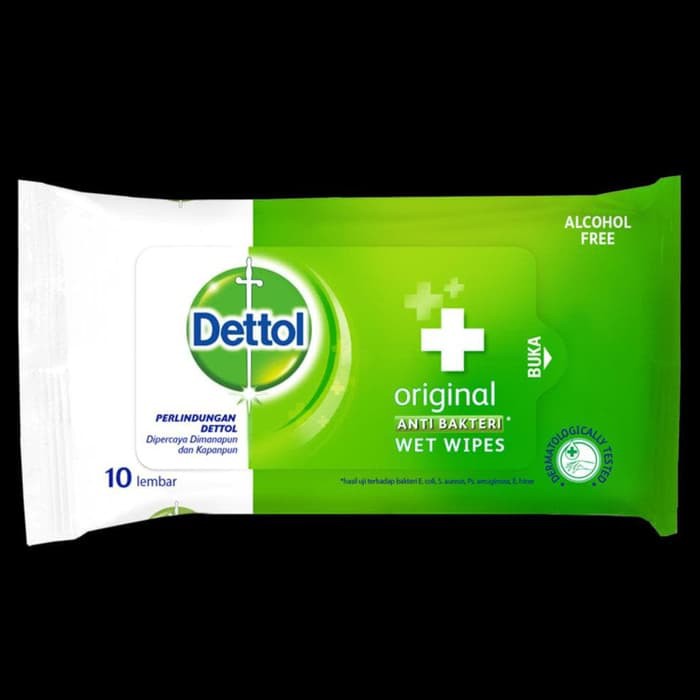 Dettol Wipes Original - isi 10 lembar - Tisu Basah Anti Kuman