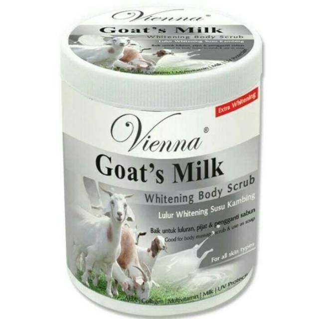 Body Scrub Vienna Goats Milk Lulur Susu Kambing 1000gr Bpom Shopee Indonesia