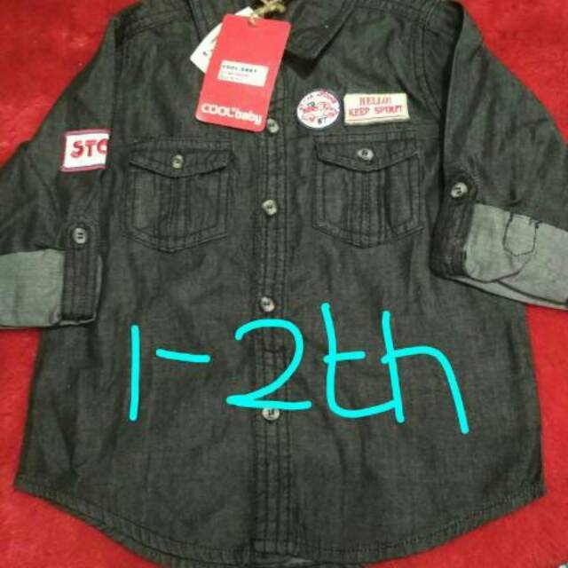 SALE Kemeja Qna Kids 6m -  18m