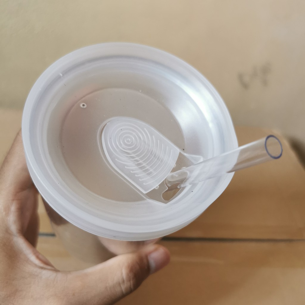 Chielo Twister Tumbler Cup with Straw Mug Gelas Air Sedotan Aesthetic Unik Plastik Transparan Bening-4