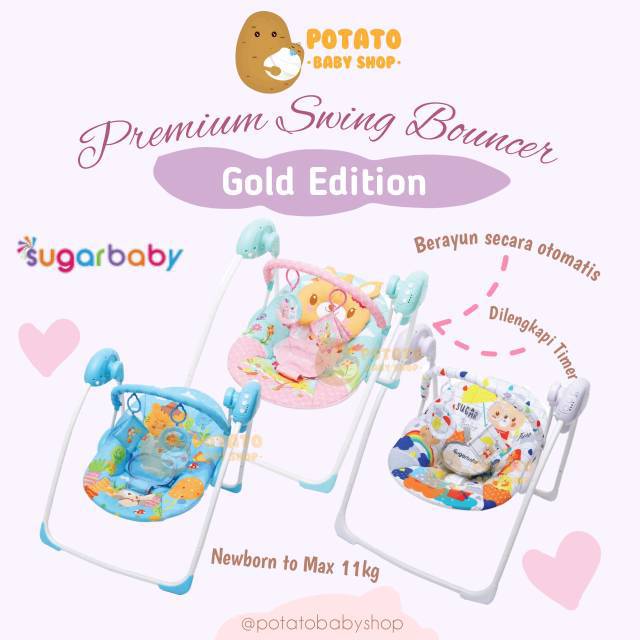 SUGAR BABY gold edition premium swing bouncer / ayunan bayi