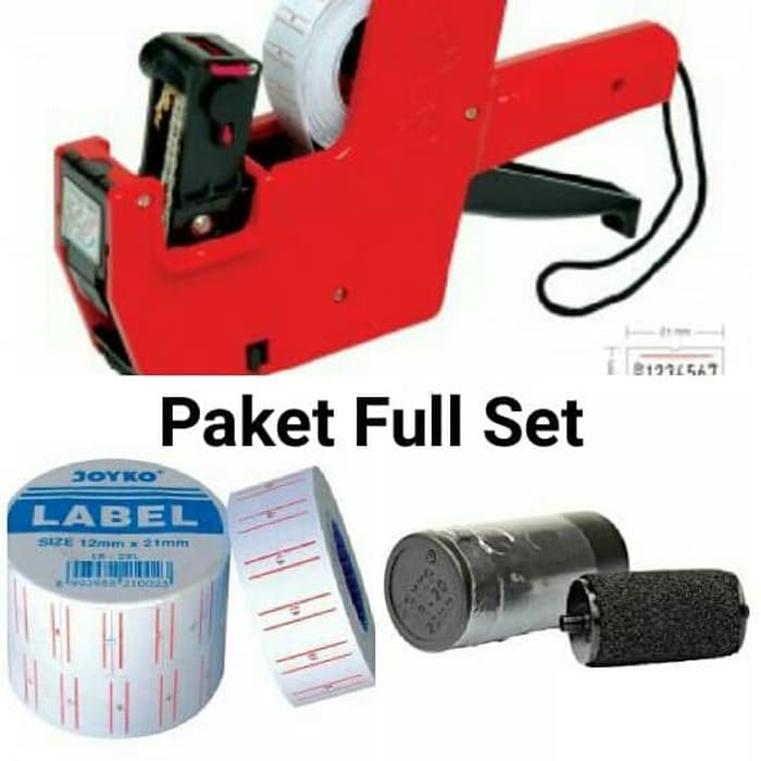 

label harga joyko MX 5500 M / alat label harga 1 baris / price labeller ( paket full set )