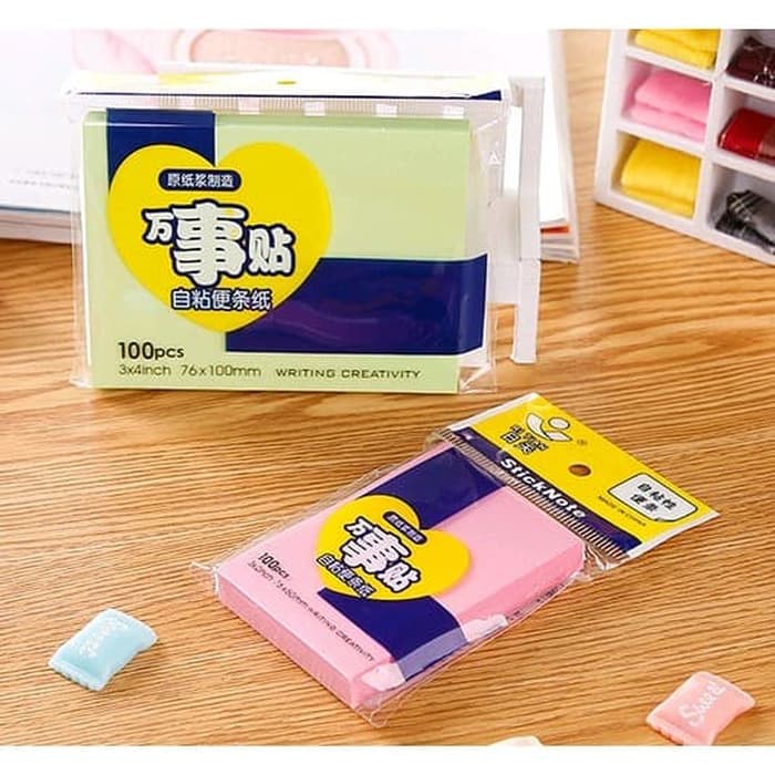 

Promo Sticky Notes / Memo Stick Motif Warna Polos (7.5*10cm) (100 Lembar)