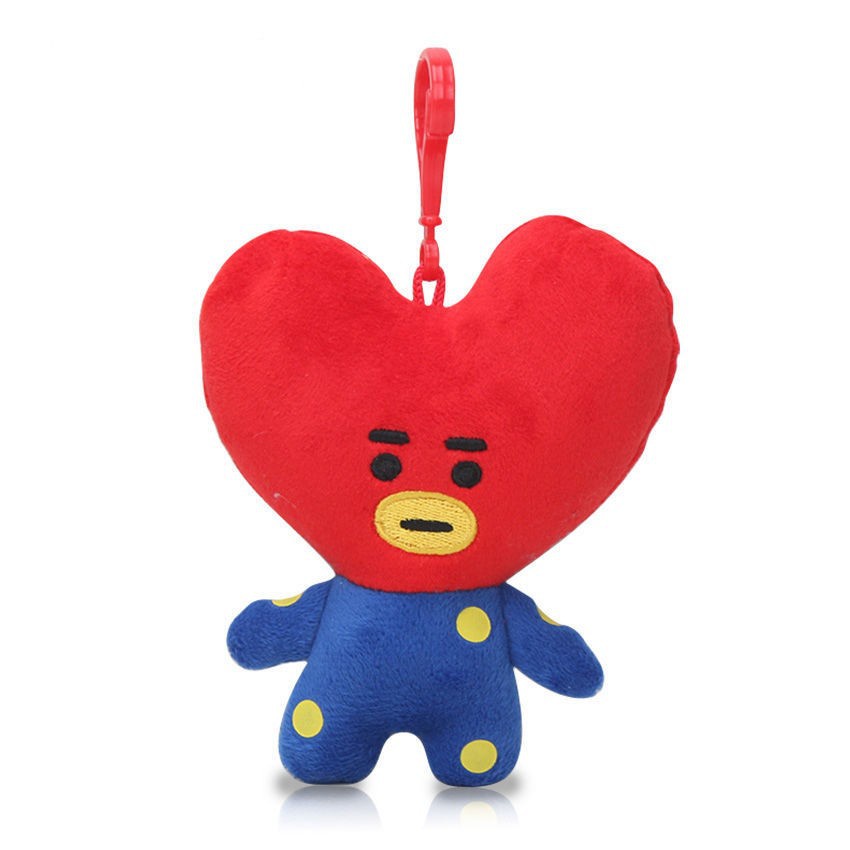 Gantungan Kunci Boneka Plush KPOP BTS TATA Chimmy RJ Kartun 10CM Untuk Hadiah Ulang Tahun