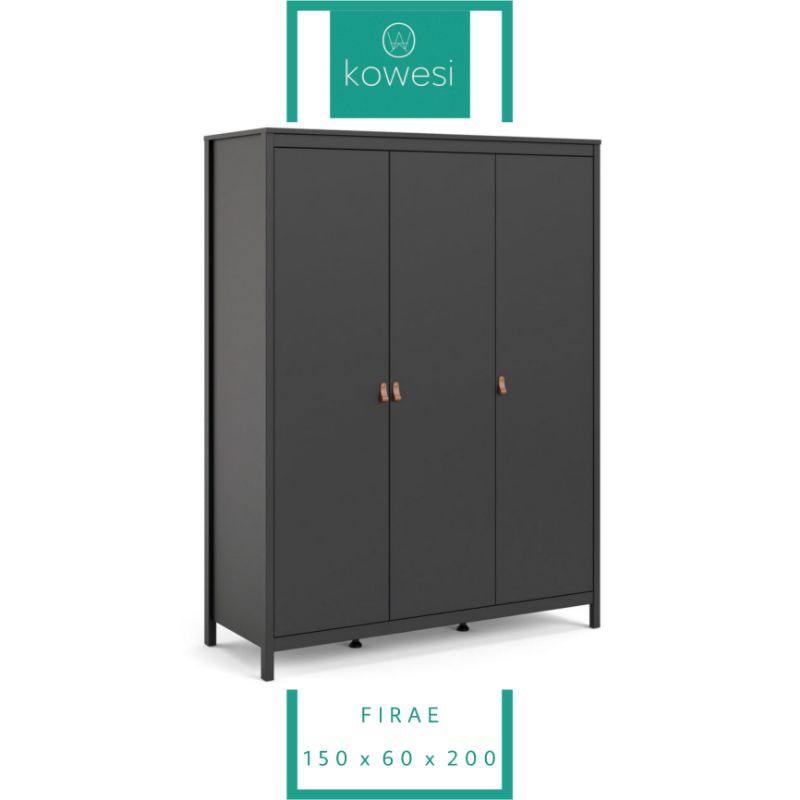 Lemari Pakaian Industrial Pintu 3 Firae Wardrobe