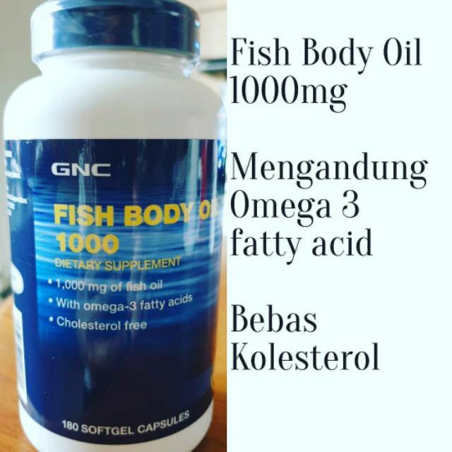 GNC Fish Body Oil 1000 mg 180 softgel