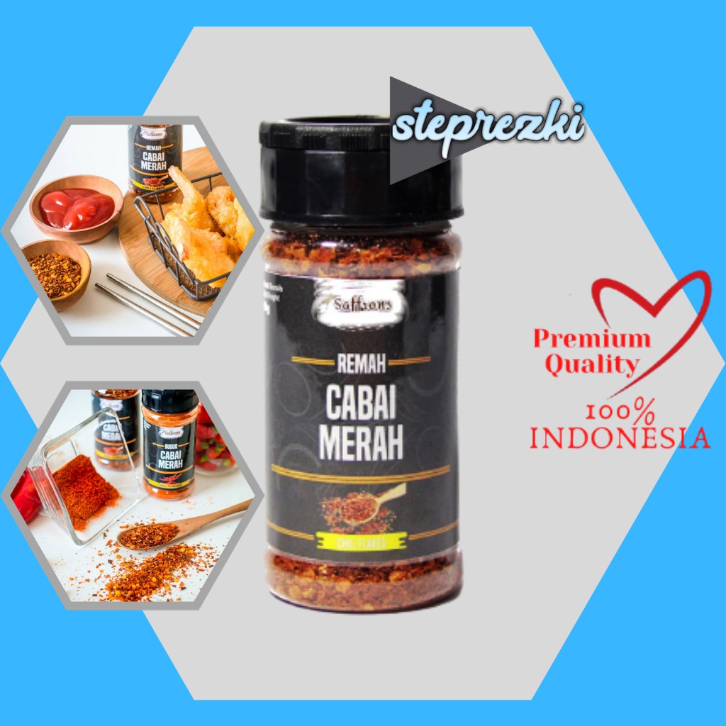 

REMAH BUBUK CABE BUMBU DAPUR BUBUK PENYEDAP RASA NON MSG TABUR PREMIUM PEDAS CHILI FLAKES