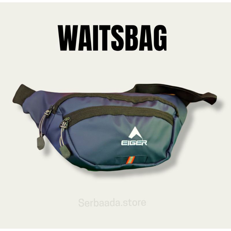 Tas Pinggang waistbag Tas Selempang eger1989 Waistbag Waterproof Hitam