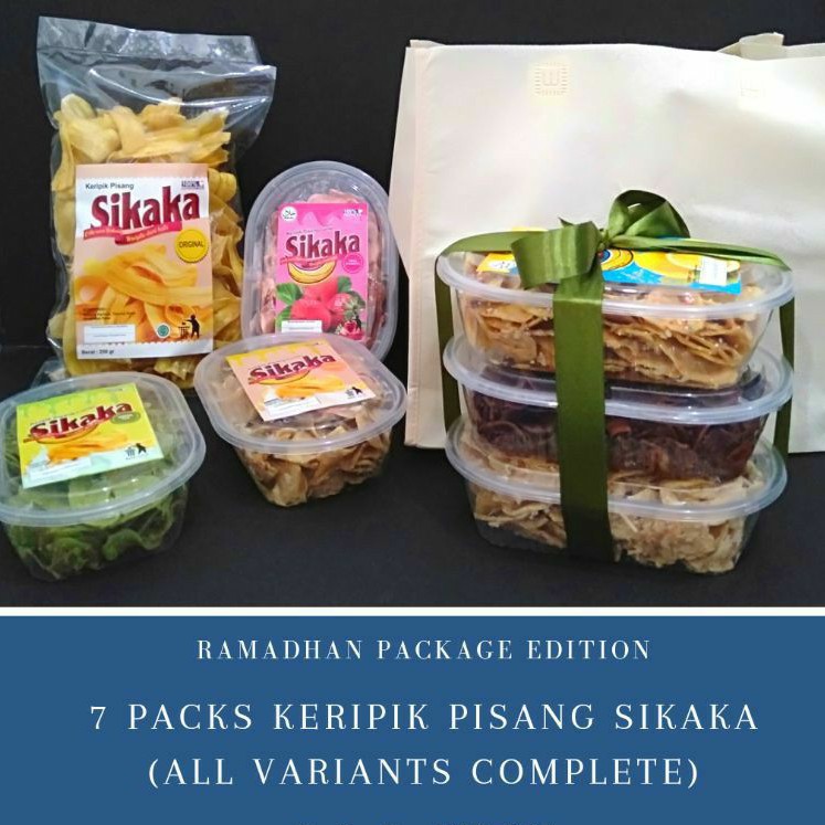 

Hampers/Bingkisan/Kado Ramadhan Lebaran Keripik Pisang Sikaka All Variant Rasa